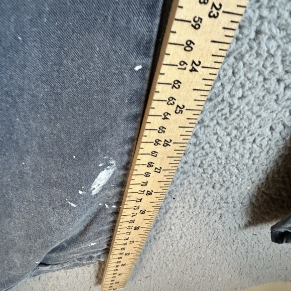 Vintage Dickies Thrashed Paint Splatter Pants 33x32 Gray Black Carpenter Jeans - Picture 4 of 6